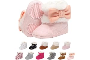 Tolaler Zimowe botki dla noworodków pogrubiona bawełniana podszewka ciepłe botki dziecięce regulowane paski z miękką podeszwą antypoślizgowe buty dla noworodków 0-18 miesięcy