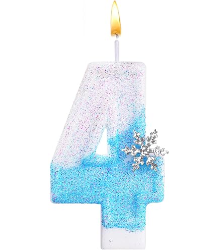 candelina glitter bianca numero 1