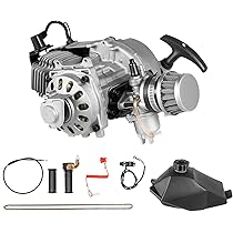 49ccm 2-Takt Motor Einzylinder - 1.7kw/6000rpm 3PS - Für Fahrräder, Motorräder & Tretroller - Luftgekühlt
