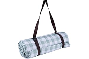 Lisveory 200 x 200 cm Picnic Blanket, Waterproof, Portable Washable, Beach Blanket, Sand-Free for Beach, BBQ, Picnic Blanket, Hiking, Travel, Camping Blanket, 79 x 79 inches, Green