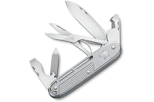 Victorinox Synergy X Alox Navaja Suiza – Navaja Multiuso, Multiherramienta de Acero Inoxidable para Trabajo, Uso Diario y Outdoor con Tijeras y Clip, Plata