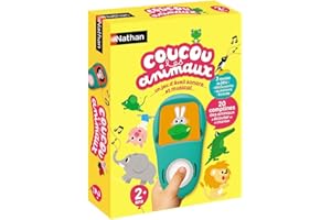 Nathan - Coucou les Animaux - Jeu D'Éveil Sonore et Musical - 20 Comptines À Écouter - Jeu Educatif Electronique - 3 Modes de Jeu - Découverte, Questions, Écoute - À partir de 2 ans