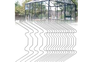 THATSRAD 100 PCS Clips de Vitrage pour Serre 8 * 3.5cm Clips pour Vitre de Serre Acier Inoxydable 304 Clips de Vitrage Type W pour Fixer le Verre dans Serres, Argent