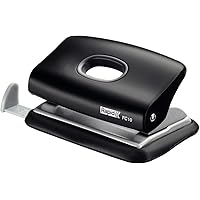 Rapid 23638501 Mini-Locher (10 Blatt, Anschlagschiene mit Formatvorgaben, Metall, FC10) schwarz