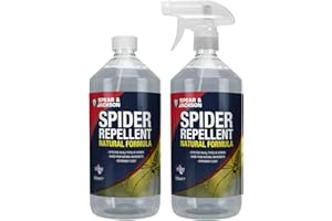 Spear & Jackson Spider Repellent 2 x 500ml Spray, Peppermint Scent