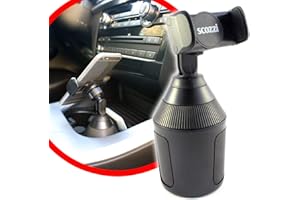 scozzi Uniwersalny uchwyt na telefon komórkowy do samochodu, uchwyt na napoje (kompatybilny z Samsungiem, iPhone, Huawei) S20 S10 S9 A71 A51 A50 P40 12 11 X XS XR Plus Mini Ultra Lite Pro