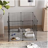 16 Panel Evcil K&uuml;&ccedil;&uuml;k Hayvan Kedi K&ouml;pek Kuş Evi Kafesi Oyun Parkı Portatif Taşınabilir Metal Tel