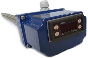 THERMIS TRG 31 Resistencia de cartucho con termostato digital, Elemento calefactor para depósito de agua y líquidos calientes G6/4, 4 cables (4500 W/3x400V)