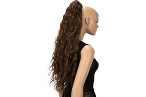 CAISHA 70 Extra Lungo Voluminoso Ondulato Coda Di Cavallo Parrucchino Fibre Sintetiche Resistenti Al Calore Con Clip A Farfalla Marrone H724