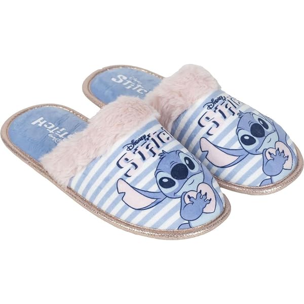 Chaussons Stitch Enfant Bleu Ciel - Doux Et Chauds 28 EU - Garçons Et Filles