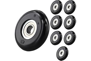 LVYXON Roues de siège de rameur avec roulement 8x40x10mm Roues mobiles de coussin de siège (8PCS)