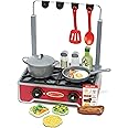 Melissa & Doug 19-Piece Deluxe Wooden Cooktop Set (E-Commerce Packaging)