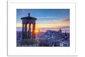 Wee Blue Coo Dt Calton Hill Edinburgh Sunset Picture Photo Framed Wall Art Print