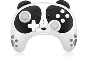 STOGA Contrôleur pro sans fil pour Nintendo Switch, Panda Switch Controller avec fonction de réveil NFC, compatible avec Switch Lite/PC, supporte le contrôle de mouvement Turbo Vibration (Rose)