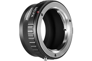 NEEWER MD to Fuji X Lens Mount Adapter Compatible with Minolta MD Rokkor Mount Lens to Fujifilm X Series Camera X-T2 X-T5 X-T20 X-Pro3 X-Pro2 etc, Matte Black Interior, Manual Focus Only, MD-FX