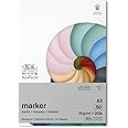 Winsor & Newton, Marker Paper, Bleedproof, A3, 50 Sheets, White, 75g/20lb