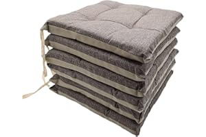 IL DOLCE STILE DELLA TUA CASA Juego de cocina con 6 cojines para silla de color liso, 4 puntos, acolchado y grosor de 5 cm, fabricado en Italia (parter)