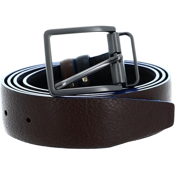 Cintura Reversibile K JEWELS Chrome Initial, Pelle Di Vitello Nera/blue, Fibbia In Ottone Cromato, Lunghezza 90 Cm, Made In Italy, Unisex