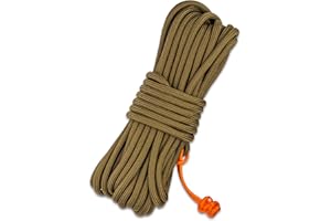 SurvivorCord Paracord From TITAN Survival 25ft - Patented 620LB Strength Survival Paracord 550 Military Spec with 3 Strands - Heavy Duty Hank Cord Camping & Outdoor with Firestarter, Olive Drab