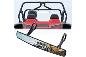 DREAMIZER 15'' UTV Grand Rétroviseur Central, 1.8" Clamps Remplacement, pour ATV UTV Viking, Polaris RZR, Mule, Pioneer 1000-5, Can-am Dirtbike, Talon 1000R 1000X