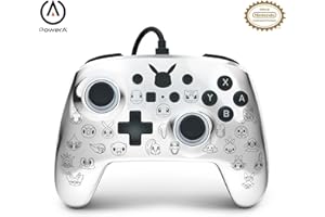 Ulepszony kontroler przewodowy PowerA do konsoli Nintendo Switch — Pikachu Czarny i srebrny