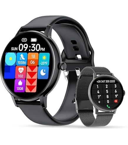 CANYON Smartwatch SW83 - Reloj GPS STRAVA De 1.35 Pulgadas IPS, 128 Modos Deportivos, SpO2 Y Frecuencia Cardíaca En Tiempo Real, Podómetro, Monitor De Estrés Y Sueño