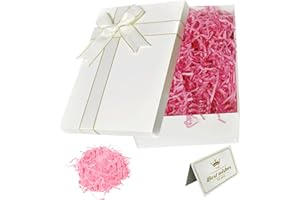 XWCHASA Juego de Cajas de Regalo, Rectangulares Versátiles, 21.7 x 15.7 x 8.5 CM Caja de Regalo Vacía Plegable para Boda Cumpleaños Navidad Acción de Gracias (blanco)