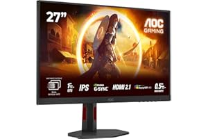 AOC Gaming U27G4R - 27-calowy monitor Ultra HD 4K, 160 Hz w UHD lub 320 Hz w FHD, podwójna ramka, 1 ms, kompatybilny z G-Sync, HDR400 (3840x2160, 2X HDMI 2.1, 1x DisplayPort 1.4, hub USB)