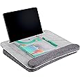 Kemendra Wood Portable Lap Laptop Desk With Pillow Cushion, Fits Up To 15.6 Inch Laptop, With Anti-Slip Strip & Storage Function Home Students Use As Computer Laptop Stand, Book Tablet (Classic)