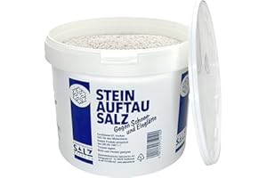 ZAMA4ZINGO Stein Auftau Salz 10kg | Streusalz | Effektiver Winterdienst gegen Schnee und Eisglätte | Kornklasse EF für schnelle Wirkung | Trockenes Salz zum Streuen, ergiebig und unbegrenzt Lagerfähig