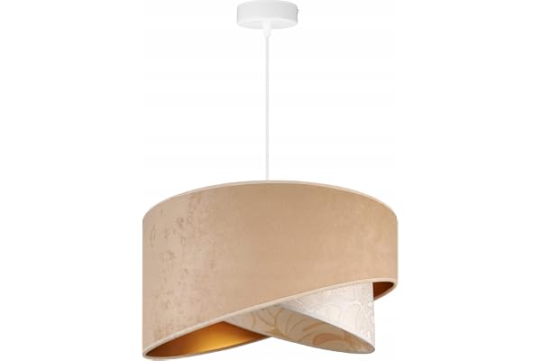 Light-Home Milan Abat Jour Suspension Luminaire Lustre Industriel - Moderne Abat Jour Plafond pour Chambre Salon et Cuisine - en Metal - Beige Monserta - Blanc