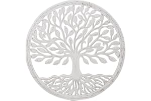 By Sigris - Adorno Pared Árbol de la Vida - Decoración Hogar Pared - Adorno Pared de Madera - 1,5 x 60 x 60 cm