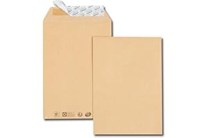 GPV EVERYDAY GPV - Paquet de 50 Pochettes - Format C5 (162x229 mm), sans fenêtre, qualité papier kraft : 90 g/m2 - Certifié PEFC