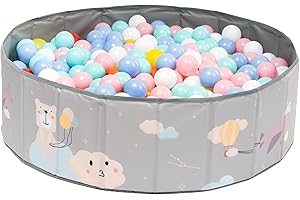 WOWWGOODS! Piscina de Bolas Apolo+70bolas Incluidas - Parque de Bolas Infantil-Piscina Bolas Plegable para niños-Arenero Infantil-100x30cm (WOWWGOODS! Piscina Bolas Apolo Nubes + 70 Bolas)