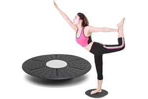 PowrX Balance Board - Wobble Board Balance Disc - Standing Desk Balance Board for Adults - Plastic Balance Board Core Trainer - Portable Core Strength Exercise Accessory for Home Gym Workout