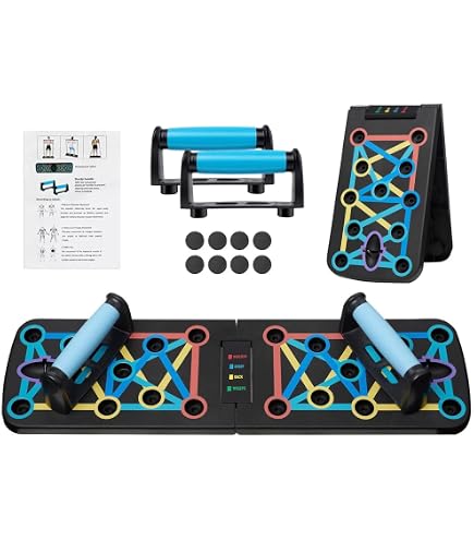 Planche à Pompes Multifonction Push-Up Board – Code Couleur Pour Cibler Muscles, Poignées Ergonomiques - 8