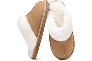 Coswind Pantofole Donna Uomo Invernali Peluche Ciabatte da Casa with Memory Foam Pelose Calde Comode Fluffy Antiscivolo Autunno Interno Esterno
