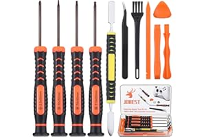 JOREST Kit de Desmontar Xbox one/360/X PS4 PS5 PS3, 25pcs Set Limpieza, Herramienta Reparacion para Mando y Consola, con Dest