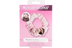 Brushworks Heatless Curling Scrunchie różowa