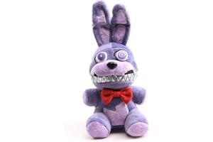 uiuoutoy FNAF Peluche Five Nights At Freddy's Peluches Juguetes Circus Baby Funtime Foxy Golden Freddy Bear Muñeca suave regalo para niños (Pesadilla Bonnie Rabbit 10 pulgadas)