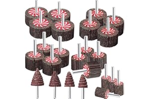 LIAMASUM Flap Wheel Sander, 1/4 Inch Shank Flap Wheels for Drill, 80 Lamellar Grit Die Grinder Flap Wheel Sander Attachment for Drill Removing and Polishing Rust Paint