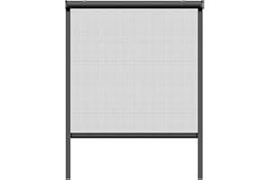 Schellenberg 70895 Fiberglas Fliegengitter mit Rahmen & Kassette aus Aluminium Insektenschutzrollo für Fenster