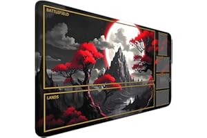 Smatcamp MTG Spielmatte mit Zonen 24"x14" - Board Game mit Genähten Kanten, Glatte Gummioberfläche, TCG Matte mit Aufbewahrungsbeutel für Personen ab 14 Jahren