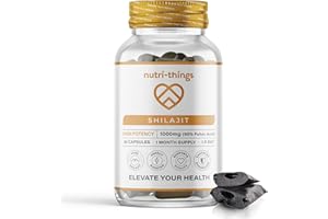 NUTRI-THINGS Elevate Your Health® Shilajit Capsules - 1000mg High Potency with 50% Fulvic Acid