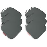 Xpermate 6&rsquo;li Sandalye Minderi Seti Oval 42x42x5 cm Standart Fit, Fermuarlı Yıkanabilir Kılıf, Bağcıklı Kaymaz, Leke Tutmaz O