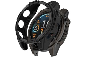Chofit Etui kompatybilne z Garmin Fenix 8 47 mm, pancerz TPU ochronny ochraniacz zderzak, wytrzymała obudowa do Fenix 8 47 mm (czarne)