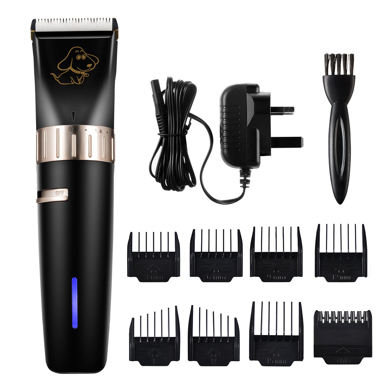 Dog Grooming Clippers, OMORC Cordless Quiet Pet Hair Clippers Trimmer