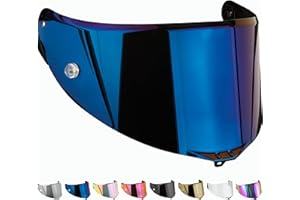 ‎EVERALO Everalo Kompatibel mit Agv Race 2 Visier - Race 3 - Pista - Pista Gp - Pista Gpr - Pista Gp RR - Corsa - Corsa R - Gt Veloce - Veloce S - Helmvisier Pinlock und Tearoff Ready (Blau)