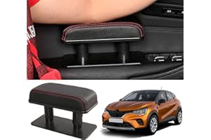 Coleya Accoudoir de Voiture Compatible avec Renault Clio 2015-2019 Captur 2020-2022 Nissan Qashqai 2013-2023, Coussins de Support de Coude, Support D'accoudoir de Porte Réglable en Hauteur (Noir)