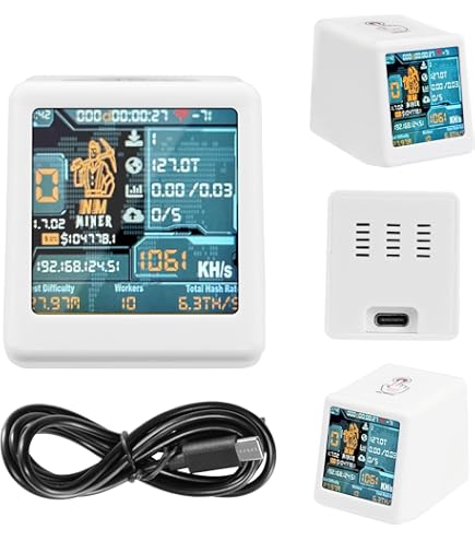 P X C W  Nerdminer V2 Pro 78KH/S Mini Bitcoin Minerador De Lote Com Estojo Ventilador De 5w De Pot%c3%aancia Btc M%c3%a1quina De Minera%c3%a7%c3%a3o Solo I.295444223